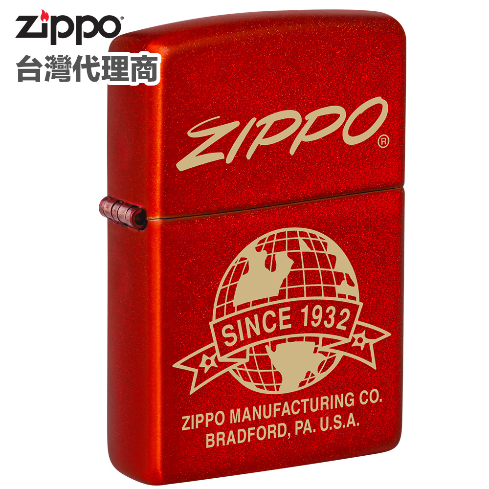 Zippo Metallic Red Laser Engrave 防風打火機