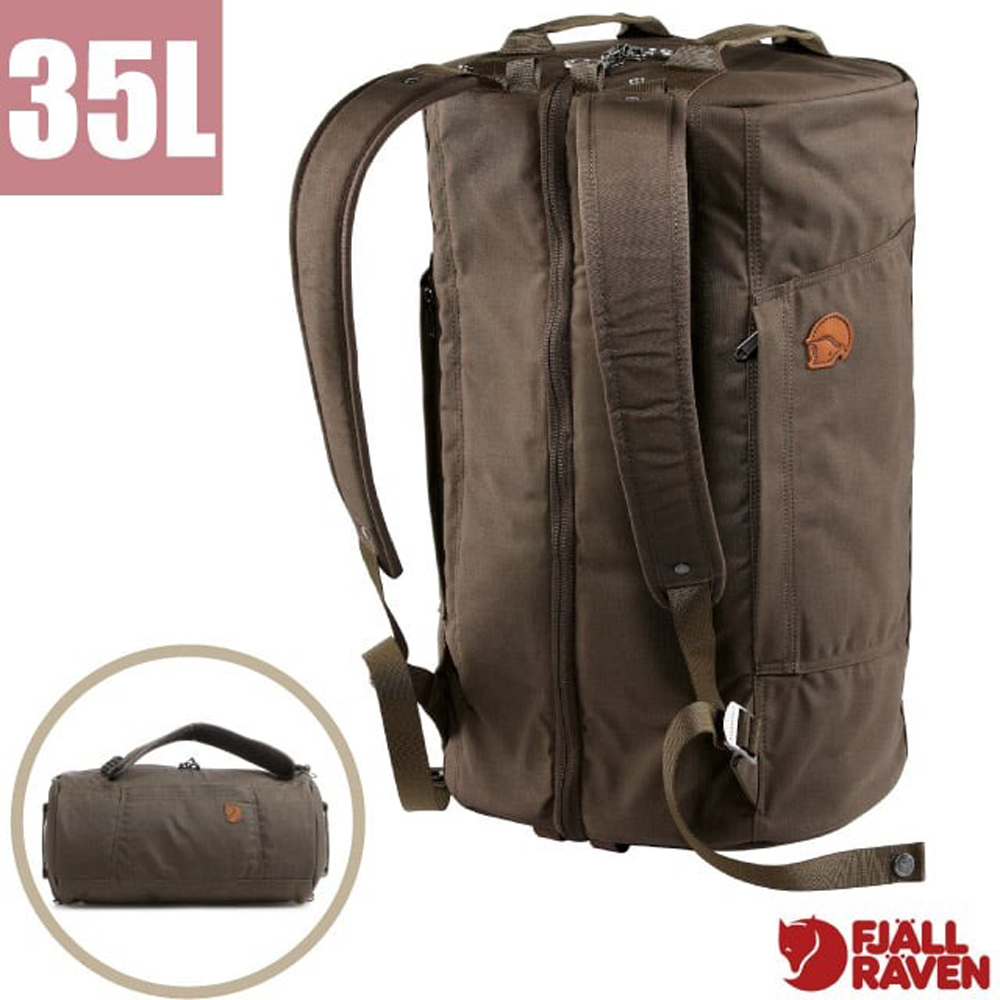 【Fjallraven 小狐狸】Splitpack 35L 多功能可背可提旅行背包.圓筒旅行袋/24244-633 深橄欖