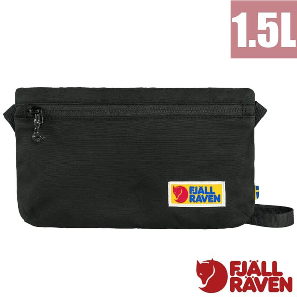 【Fjallraven 小狐狸】Vardag Pocket 1.5L 旅行隨身袋.側背包.斜背包.單肩包/27248-550 黑