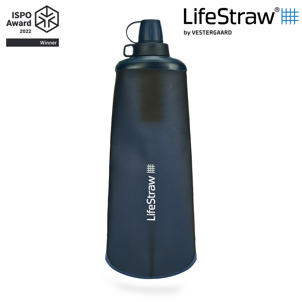 LifeStraw Peak 頂峰軟式水瓶 1L｜ 深藍