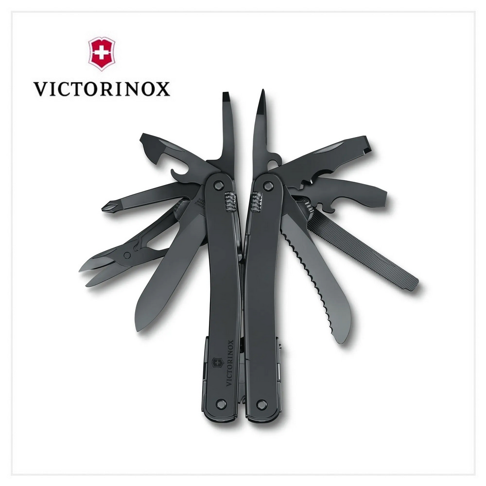 【VICTORINOX 瑞士維氏】Swiss Tool MXBS工具鉗 105mm/26用/黑(3.0226.M3N)