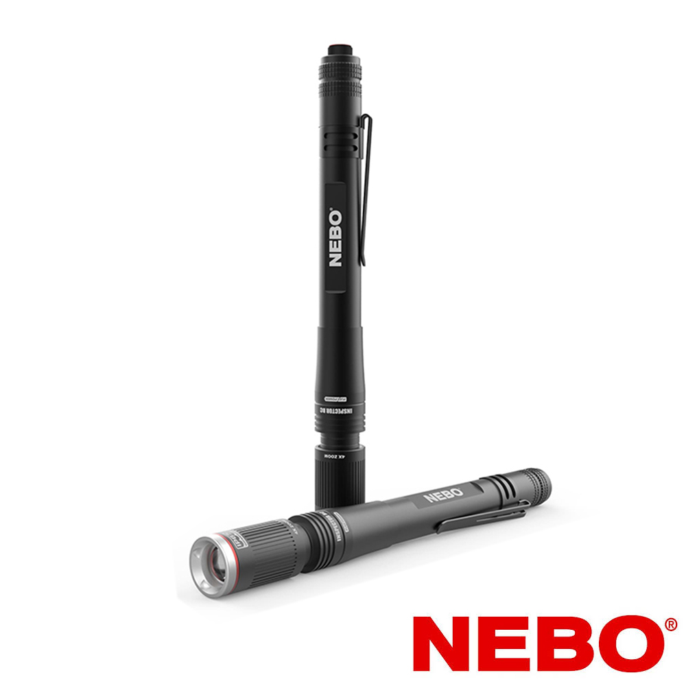 【NEBO】 Inspector高亮度防水筆型手電筒-彈性供電-盒裝(NE6810TB)