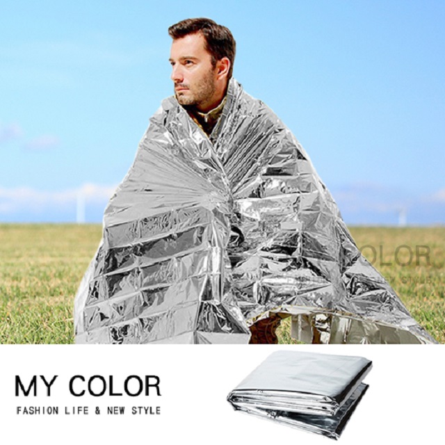 MY COLOR【10入組】鋁箔急救毯 應急毯 鋁箔毯 救生毯 保溫毯 防寒 登山 露營 【W007】