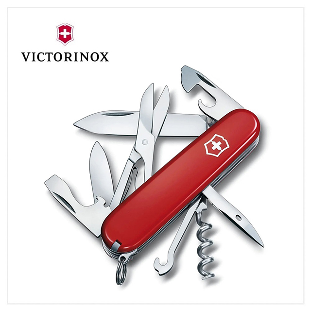 VICTORINOX 瑞士維氏 瑞士刀 91mm/14用/ 紅 1.3703