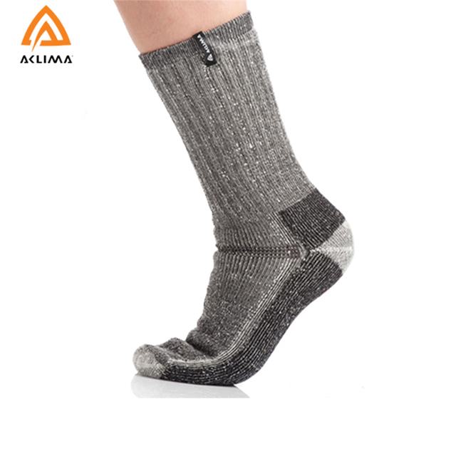 挪威[ACLIMA HW SOCKS / 歐洲製美麗諾羊毛健行襪-灰