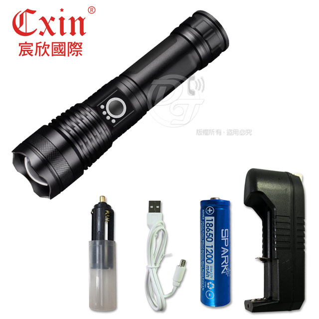 59W亮度四核心P50強光LED手電筒 CX-HK011