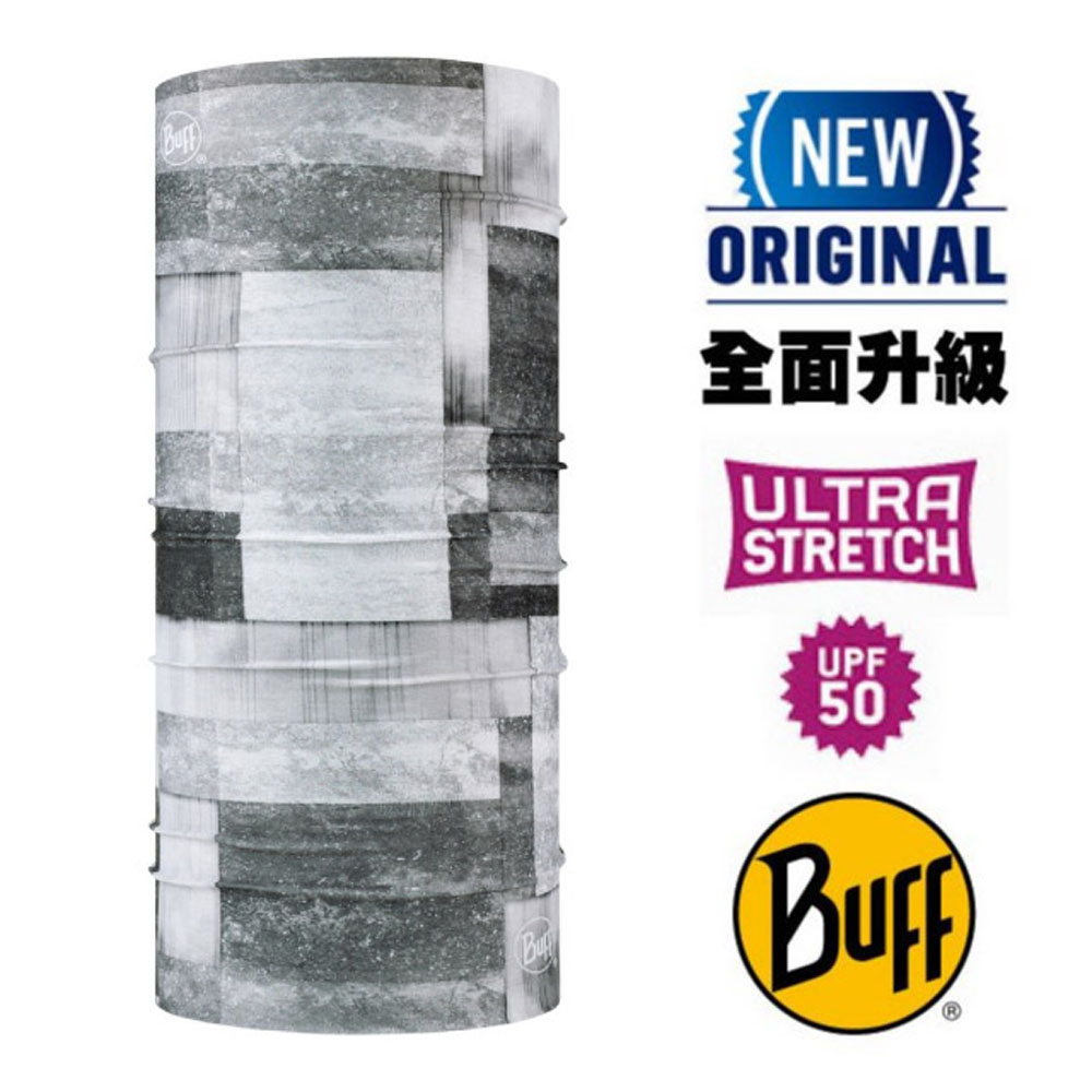 【西班牙 BUFF】ORIGINAL PLUS 經典頭巾 Plus(吸溼排汗+抗菌除臭)/129781-933 黑白方格