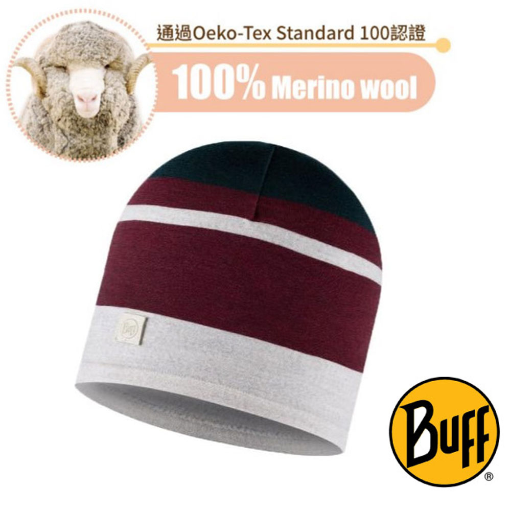 【西班牙 BUFF】舒適繽紛 205 gsm美麗諾羊毛帽(恆溫透氣+抗菌除臭)/130221-003 雲朵白