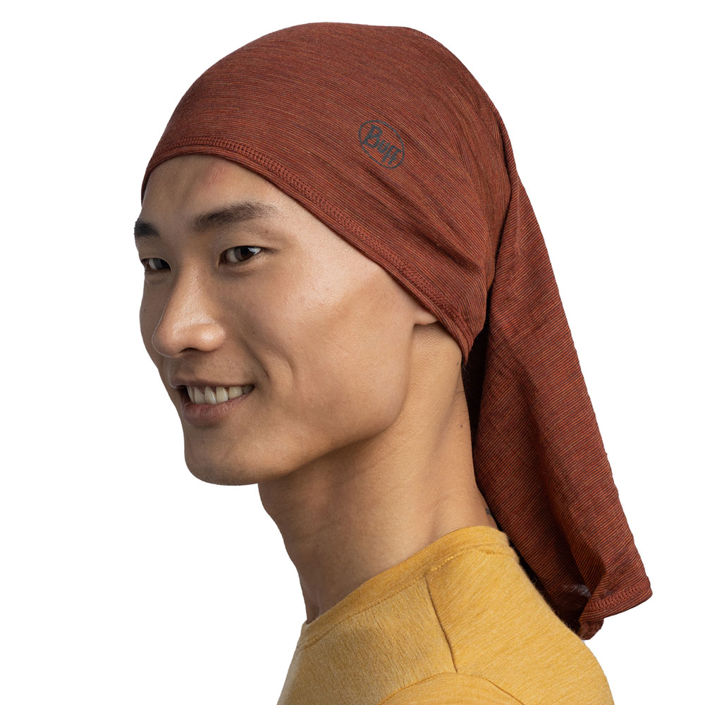 【BUFF】舒適素面 125 gsm美麗諾羊毛頭巾-陶瓦紅