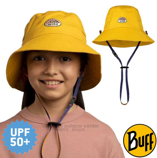 【BUFF】高防曬 Booney Hat 抗UV兒童圓盤帽(輕量快乾.可折疊收納.UPF 50+) BF133698-105 活力黃