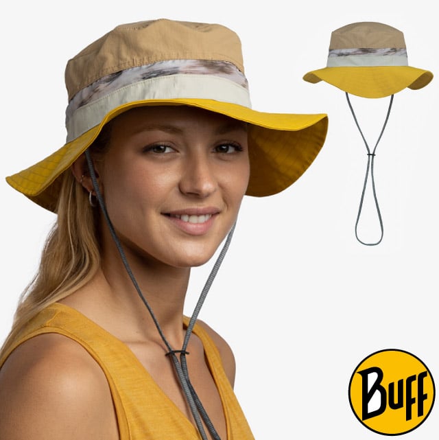 【BUFF】可收納圓盤帽.高防曬 Booney Hat 抗UV防晒遮陽帽(UPF 50+) BF133570-346 大地亮黃
