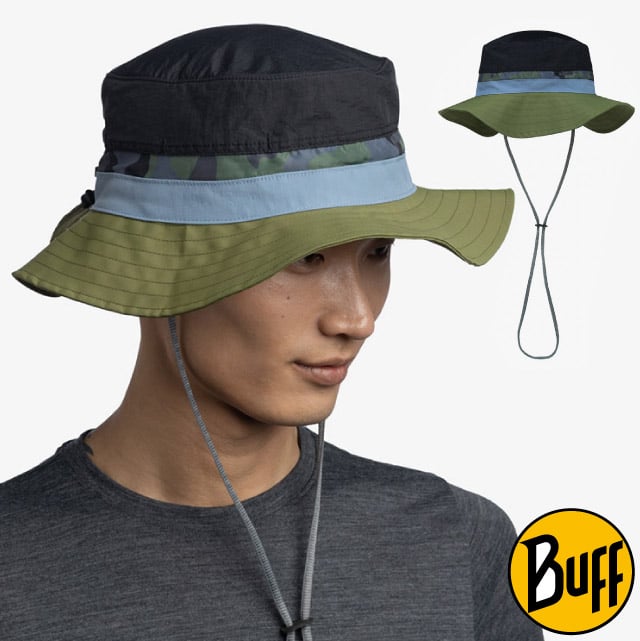 【BUFF】可收納圓盤帽.高防曬 Booney Hat 抗UV防晒遮陽帽(UPF 50+) BF133571-809 迷夜森林