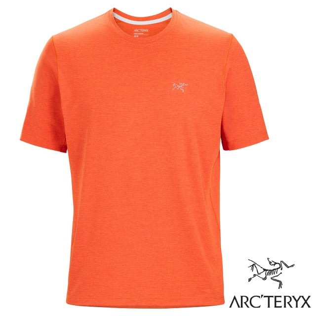 【ARCTERYX 始祖鳥】男款 Cormac 快乾短袖圓領衫.戶外跑步功能T恤.休閒衫.UPF 50+/26841 非凡橘