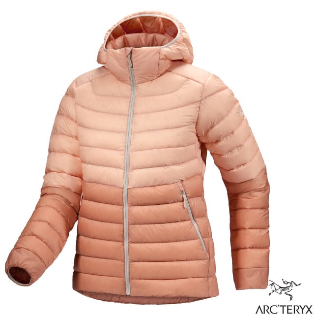 【ARCTERYX 始祖鳥】女 Cerium 保暖連帽羽絨外套.夾克.850蓬鬆度歐洲白鵝絨/X000007162 榛果粉