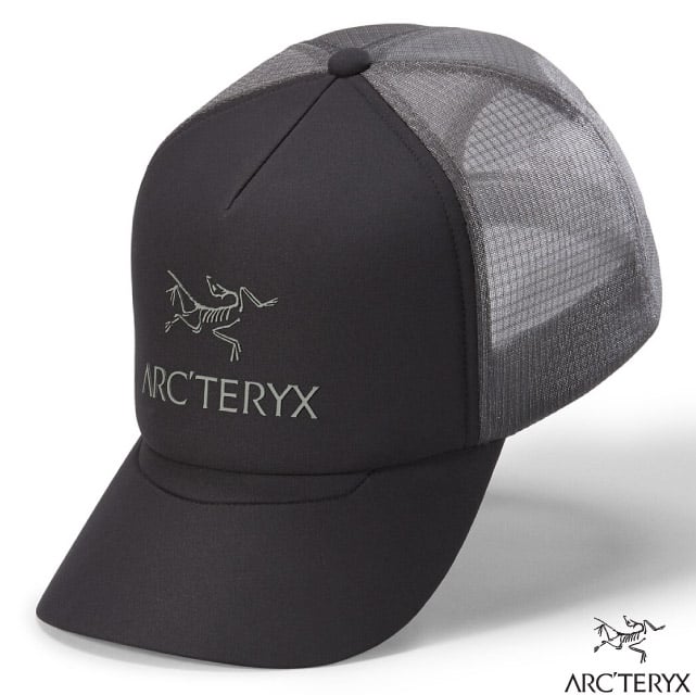 【ARCTERYX 始祖鳥】Bird Word棒球網帽.弧形卡車帽.鴨舌帽/X000007763 黑/墨灰