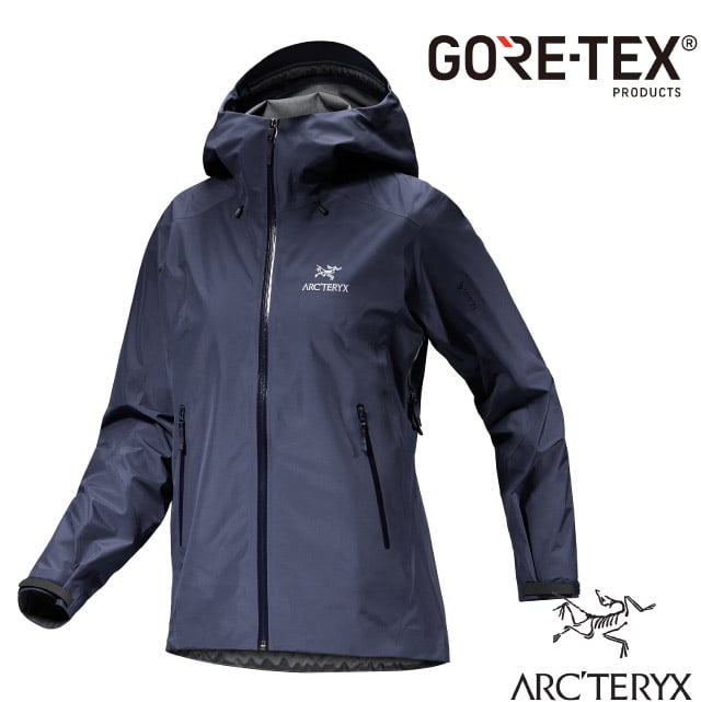 【ARCTERYX 始祖鳥】女 Beta LT Gore-Tex 防水透氣連帽外套(僅350g)輕薄耐磨/X000007239 黑寶石