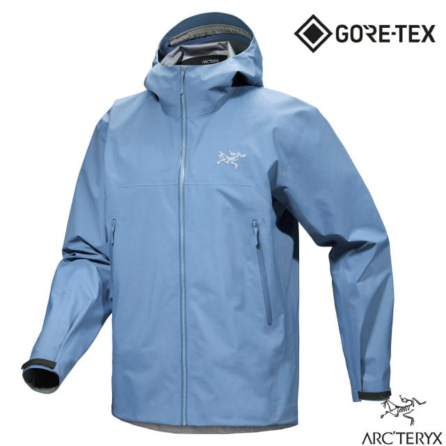 【ARCTERYX 始祖鳥】男 Beta Gore-Tex 3L 防水透氣連帽外套.運動休閒戶外夾克_X000009284 石洗藍