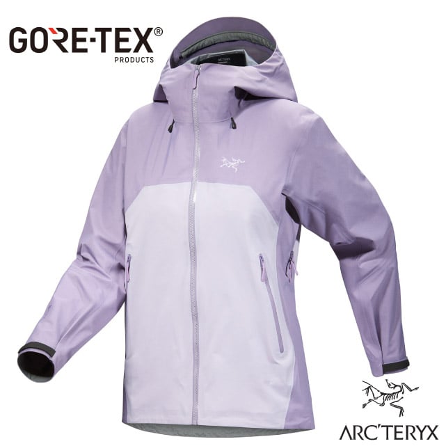 【ARCTERYX 始祖鳥】女Beta Lightweight Go-Tex 防水透氣連帽外套/X000007701 藍香紫/淺藍香紫