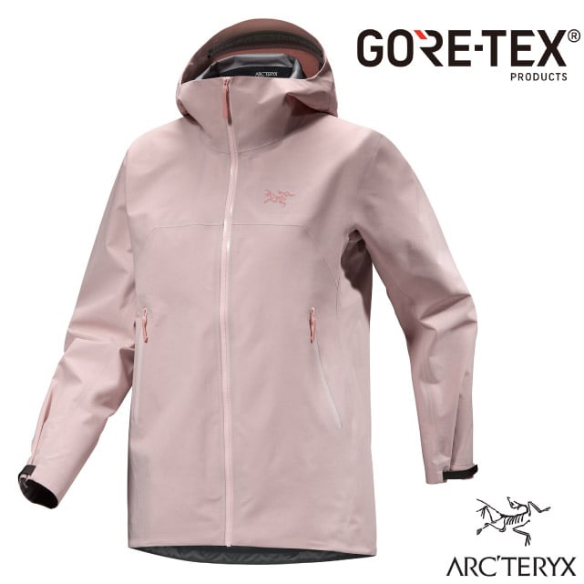 【ARCTERYX 始祖鳥】女 Beta Gore-Tex 防水透氣連帽外套(僅300g) 風雨衣/X000009239 野玫瑰粉
