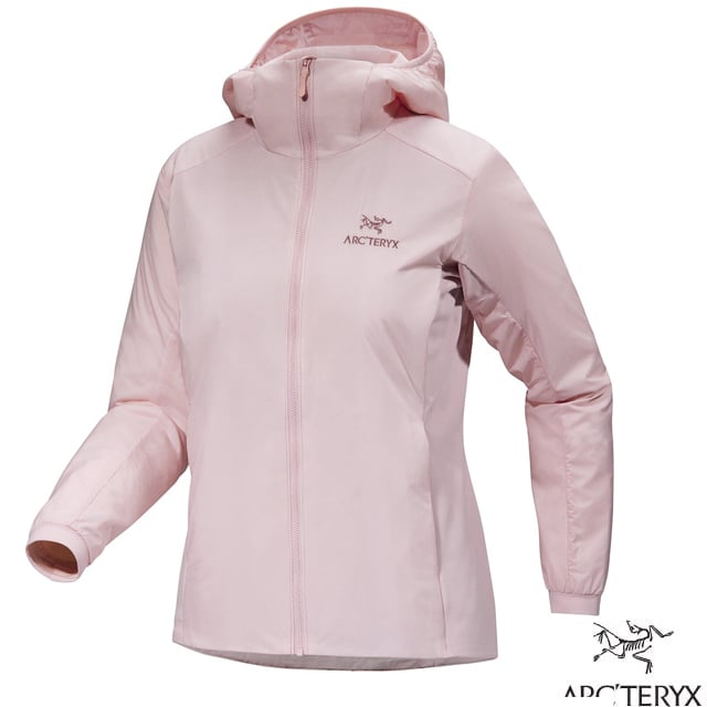 【ARCTERYX 始祖鳥】女 Atom 防潑保暖透氣化纖連帽外套/保暖纖維填充/X000006780-30090 野玫瑰粉