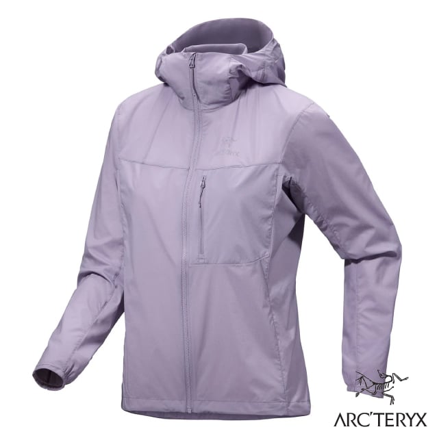 【ARCTERYX 始祖鳥】女 Squamish Hoody 防潑水防風超輕薄連帽風衣外套/X000006946-30620 藍香紫