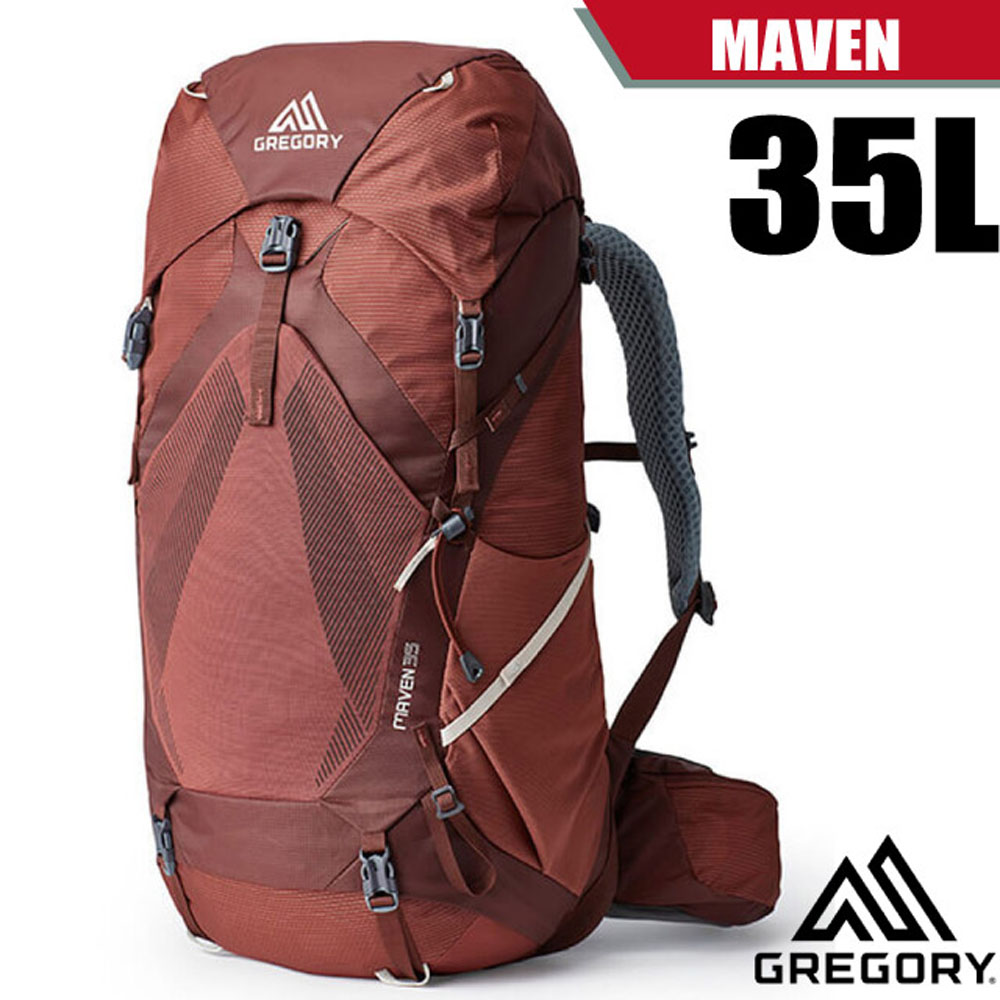 【美國 GREGORY】女 Maven 35 多功能健行登山揹包(35L).透氣背網揹包/143364-0604 紫檀紅