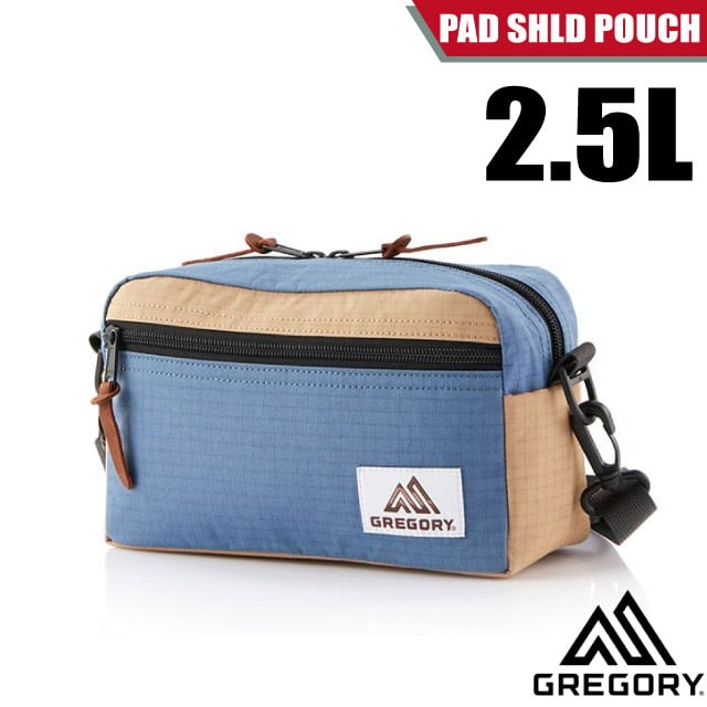 【GREGORY】PAD SHLD POUCH 2.5L 可調式側背包(M).郵差包/65380-A199 米黃/藍