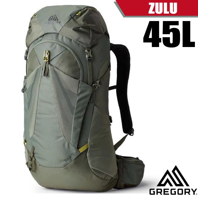 【GREGORY】 Zulu 45 專業健行登山背包(45L_FreeFloat背負系統)適自助旅行_145292-9976R 牧草綠