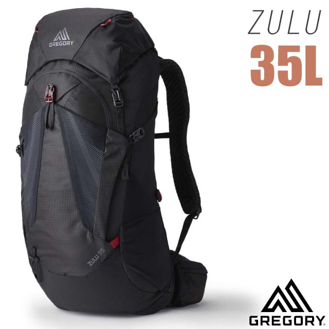 【GREGORY】ZULU 35L 網架式健行登山背包(M/L號).雙肩後背包/適自助旅行_146671-0662R 火山黑