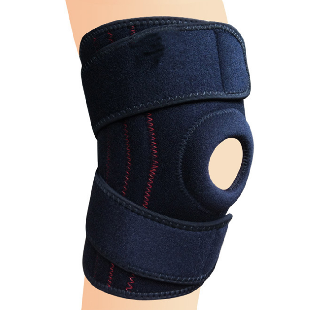 PUSH!戶外休閒用品加壓穩定支撐4根彈簧登山護 膝戶外運動護 具(1入)H35