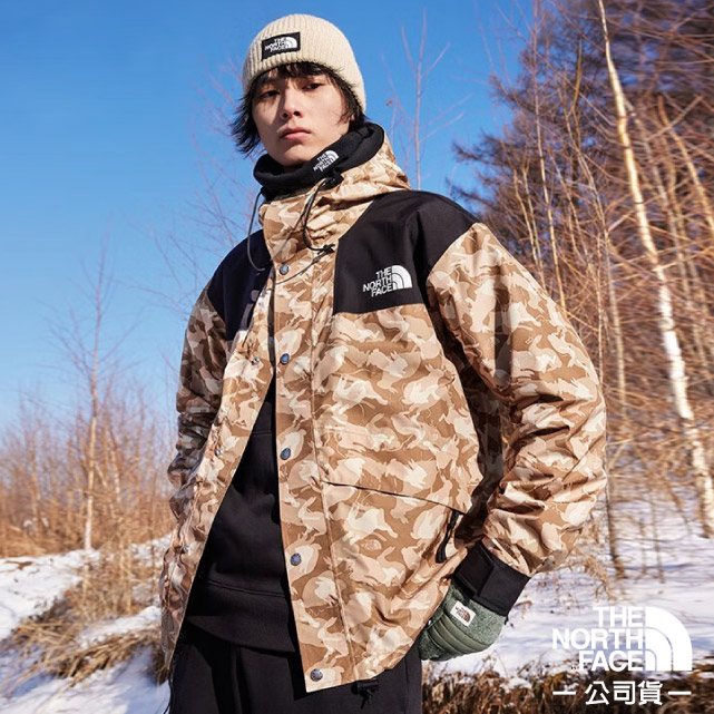 【美國 The North Face】男 3效能 防水透氣防風耐磨連帽外套/夾克.風雨衣/7UR9-II7 棕兔紋