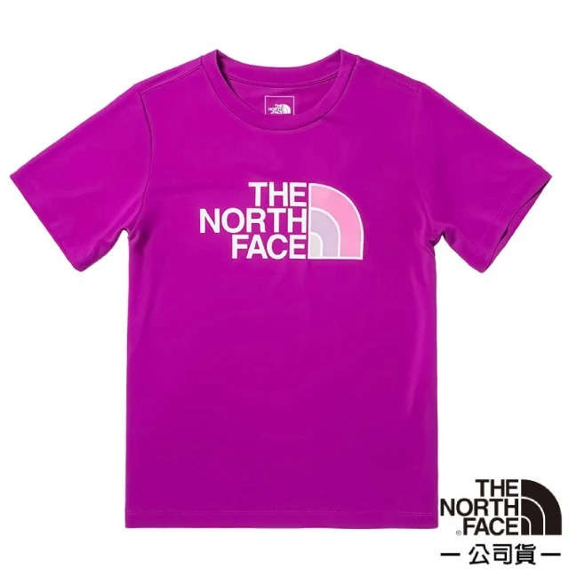 【美國 The North Face】兒童 FLASHDRY吸濕透氣短袖圓領T恤(亞洲版型)/ 81NF-LV1 紫色 N