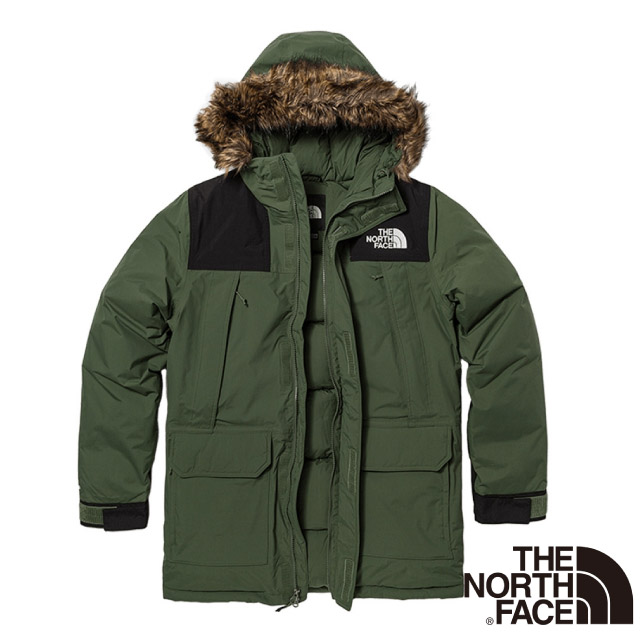 【美國 The North Face】男款 防水透氣連帽寬鬆羽絨外套.夾克/機能性運動衫/5B19-NYC 綠色