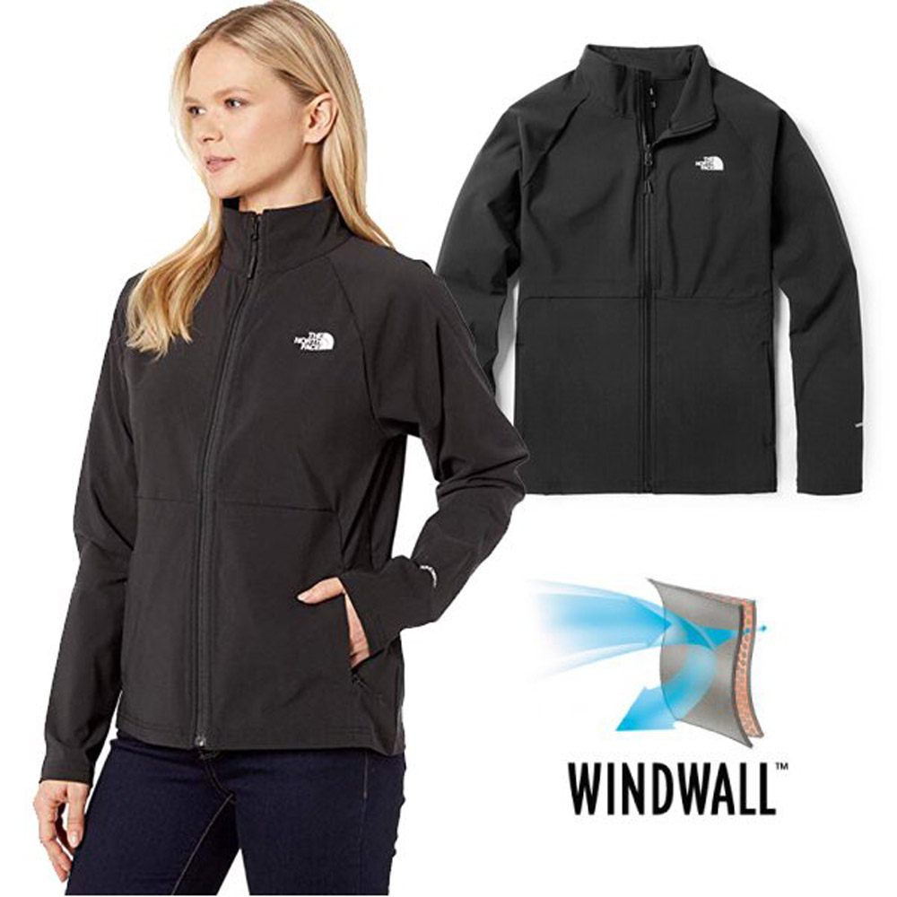 【美國 The North Face】女新款 WindWall 可調節防風防潑水外套/軟殼夾克/49ET-JK3 黑 N