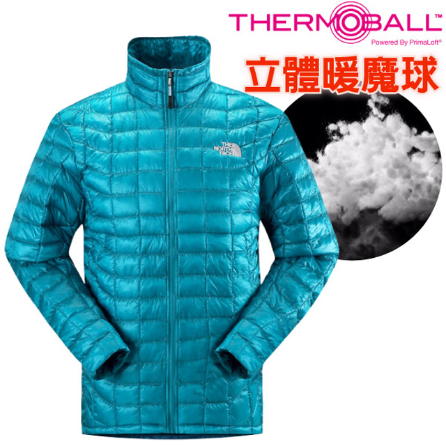 【美國 The North Face】男 PrimaLoft ThermoBall 輕量暖魔球保暖外套/C939-H0H 瓷釉藍 DV