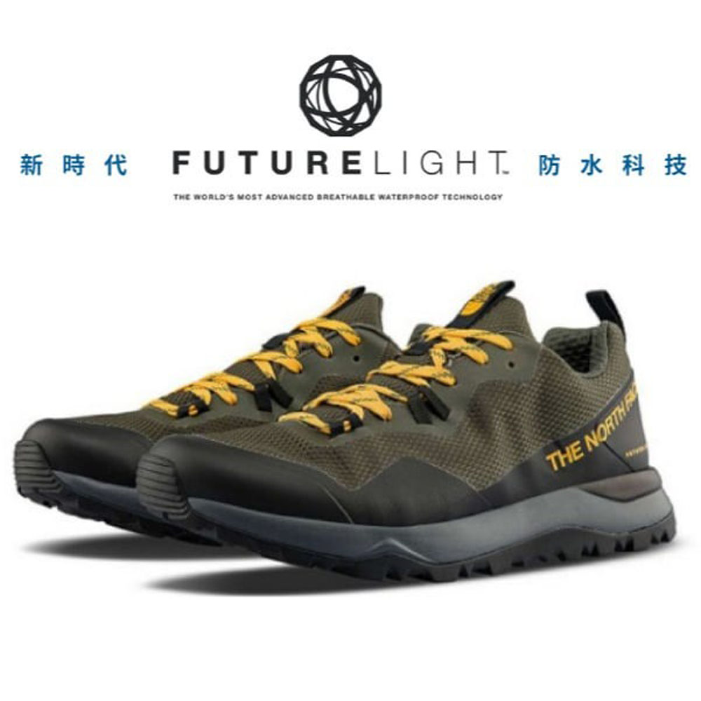 【美國 The North Face】男款 FUTURELIGHT 防水透氣登山健行鞋/3YUP-BQW 黑/綠 V