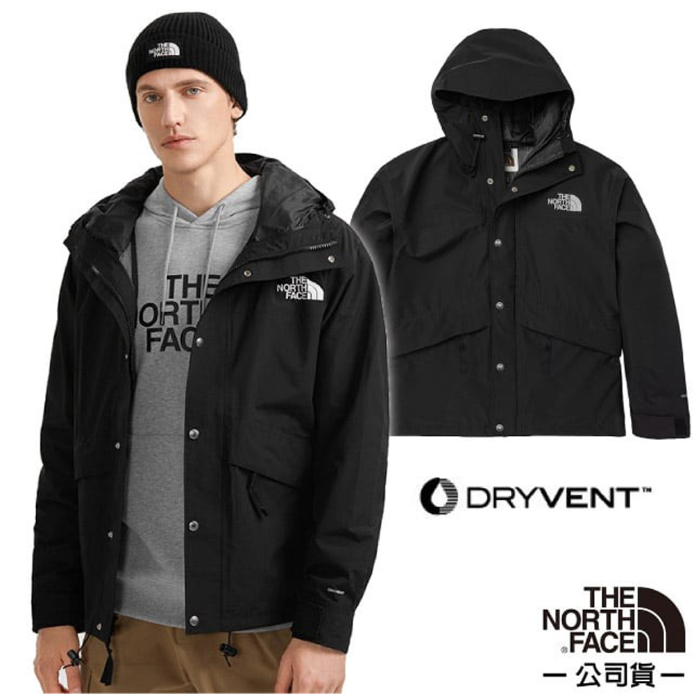 【美國 The North Face】男 3效能 防水透氣防風耐磨連帽外套/夾克.風雨衣/7UR9-JK3 黑