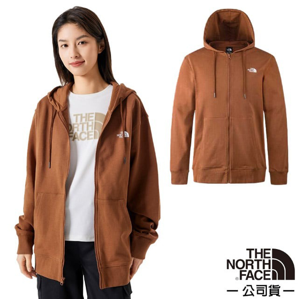 【The North Face】男女 機能性保暖透氣長袖連帽外套/83OR-QHO 棕色