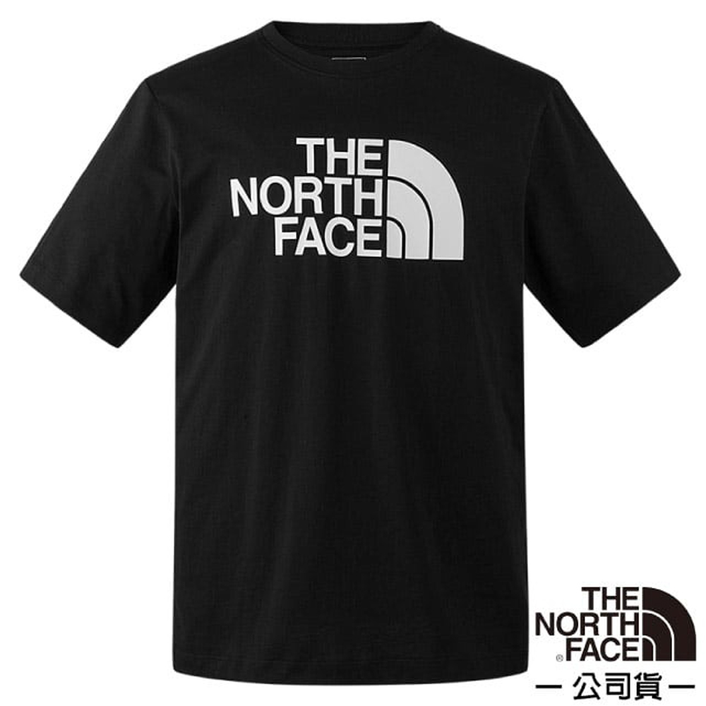 【The North Face】男女 吸濕透氣純棉圓領短袖T恤(亞洲版型).休閒衫/86PS-JK3 黑