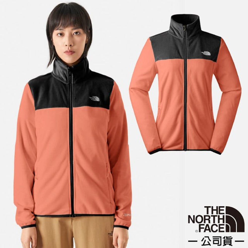【The North Face】女 立領保暖抓絨外套/夾克/保暖抓絨材質.適登山健行/81SR-ROI 桃木粉