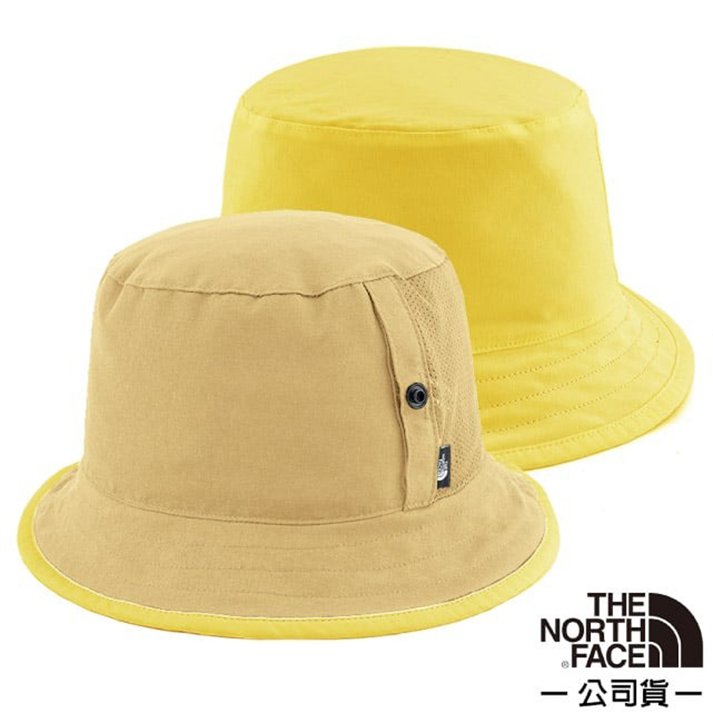 【The North Face】男女 輕質透氣雙面可戴遮陽帽/7WGY-UWO 卡其/鵝黃 N