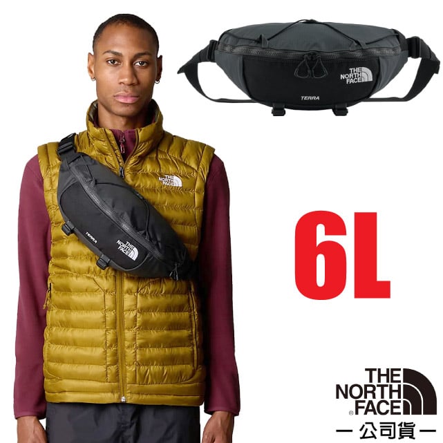 【The North Face】防潑水可調節腰帶休閒腰包6L.斜揹包.側揹包/可調肩帶.DWR防潑水/81EN-4JK 瀝灰