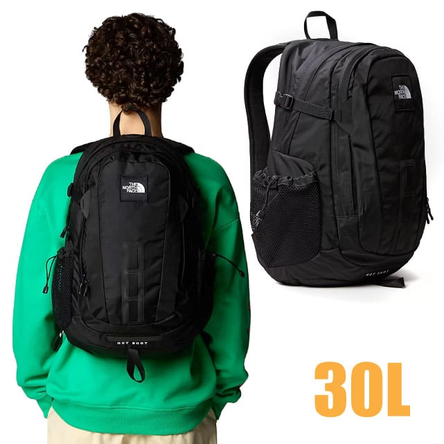 【The North Face】HOT SHOT 抗撕裂多功能後揹包30L (可15吋筆電) 3KYJ-53R 時尚黑 N