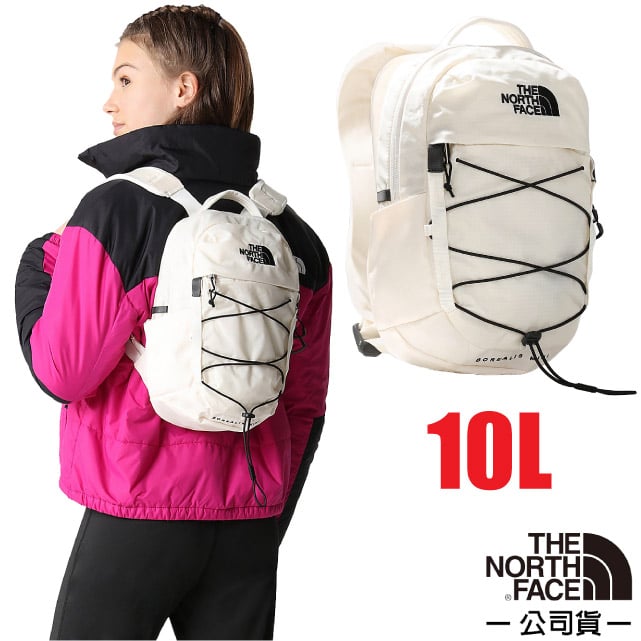 【The North Face】BOREALIS MINI 輕便小巧休閒後揹包10L.平板/內有軟墊隔間/52SW-4Q7 梔子白 N