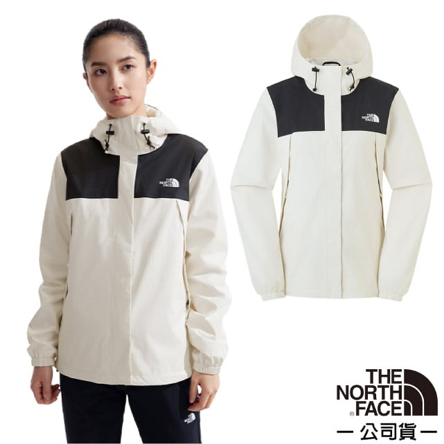 【The North Face】女 3效能 防水透氣防風耐磨連帽外套(亞洲版型) 5K2X-ROU 沙丘白 N
