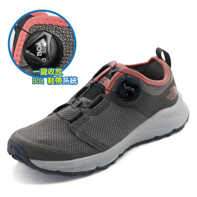 5折【The North Face】女 可調式健行鞋.Vibram 黃金大底.非Merrell Keen/3RDT-AS8 灰 V