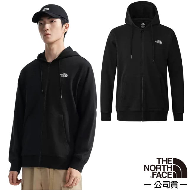 【The North Face】男女 U TNF FULL ZIP KNIT 機能性保暖透氣長袖連帽外套/83OR-4H0 宇宙黑