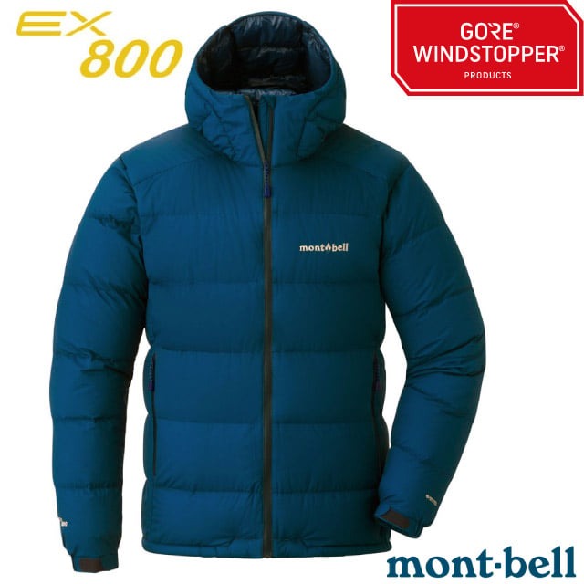 【MONT-BELL】男 800FP Permafrost Parka 輕量 防潑水防風連帽羽絨外_1101639 BLBK 藍黑