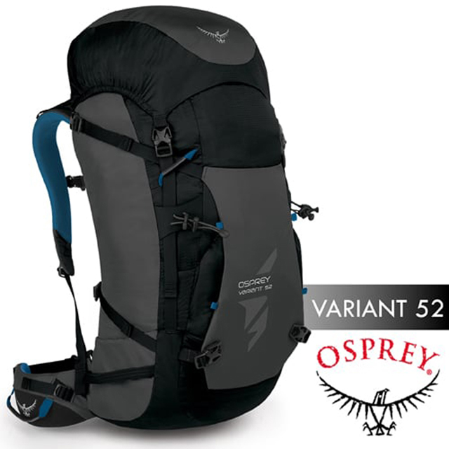 【OSPREY】新款 Variant 52L 變量系列(可拆背板_頂袋_M) 多功能登山健行背包_ 銀河黑 R