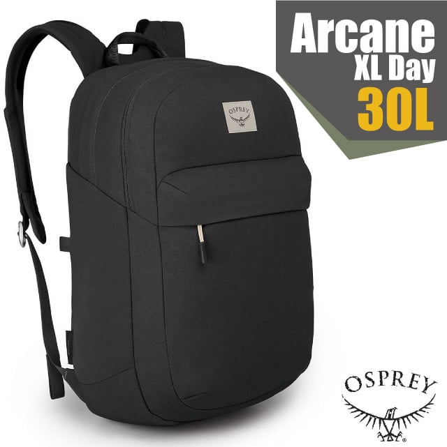 【OSPREY】Arcane XL Day 輕量多功能後揹包30L(固定防盜扣+前置拉鍊口袋)/可容16吋筆電/黑